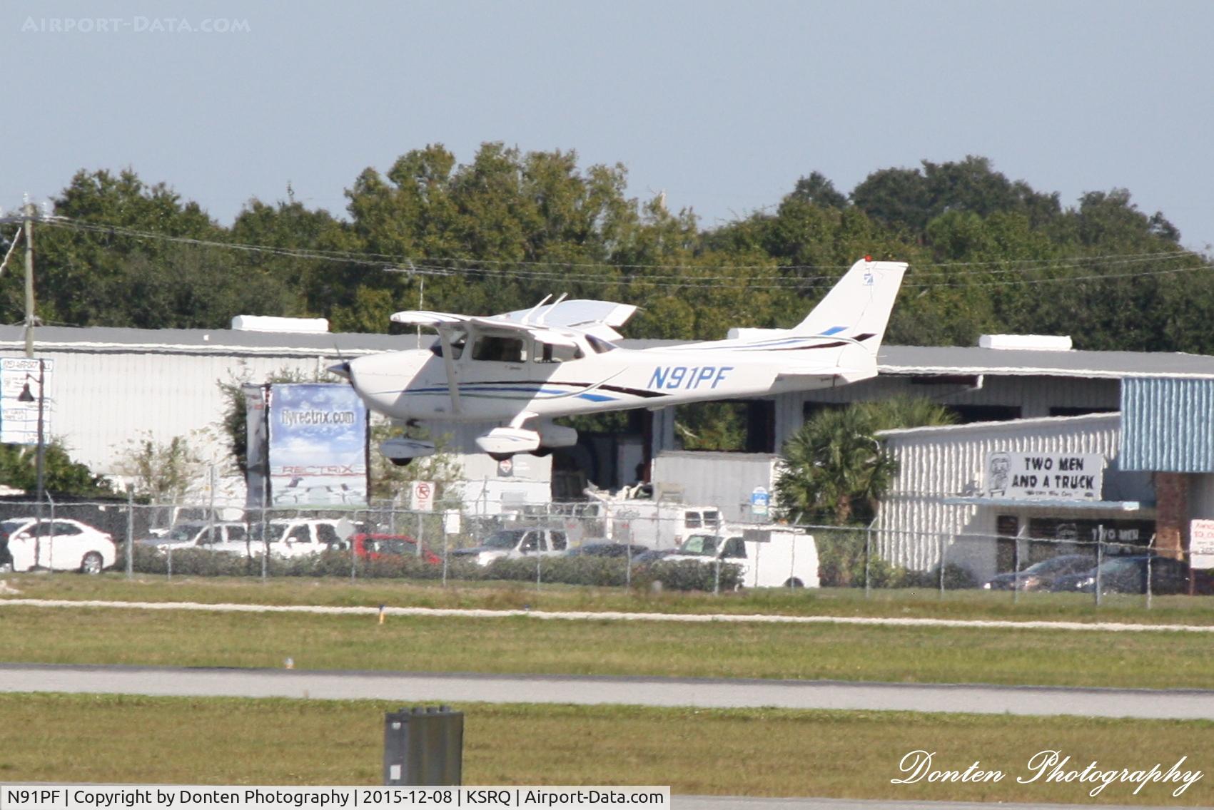 N91PF, 2006 Cessna 172S C/N 172S10302, Cessna Skyhawk (N91PF) arrives at Sarasota-Bradenton International Airport following flight from Page Field