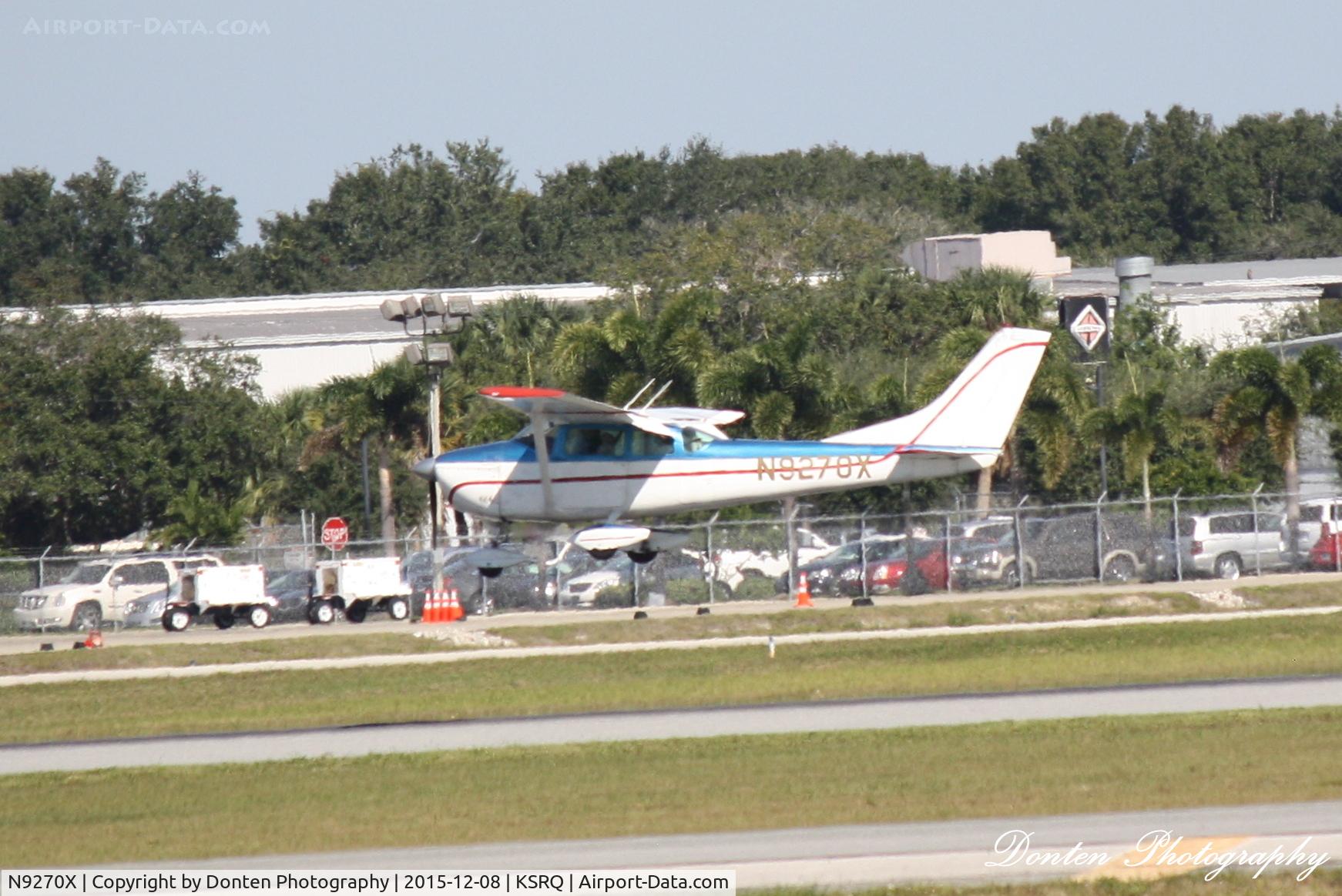 N9270X, 1961 Cessna 182E Skylane C/N 18253670, Cessna Skylane (N9270X) arrives at Sarasota-Bradenton International Airport