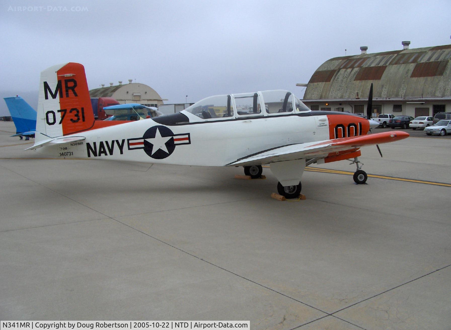N341MR, 1955 Beech D-45 (T-34B) Mentor C/N BG-65, Beech D-45 as T-34B MENTOR, Continental IO-550B 300 Hp upgrade