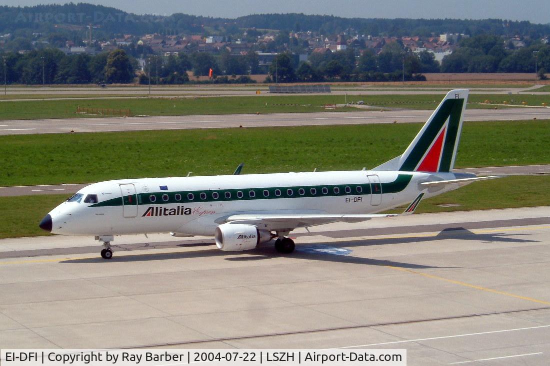 EI-DFI, 2003 Embraer 170LR (ERJ-170-100LR) C/N 17000010, Embraer Emb-170-100LR [17000010] (Alitalia Express) Zurich~HB 22/07/2004