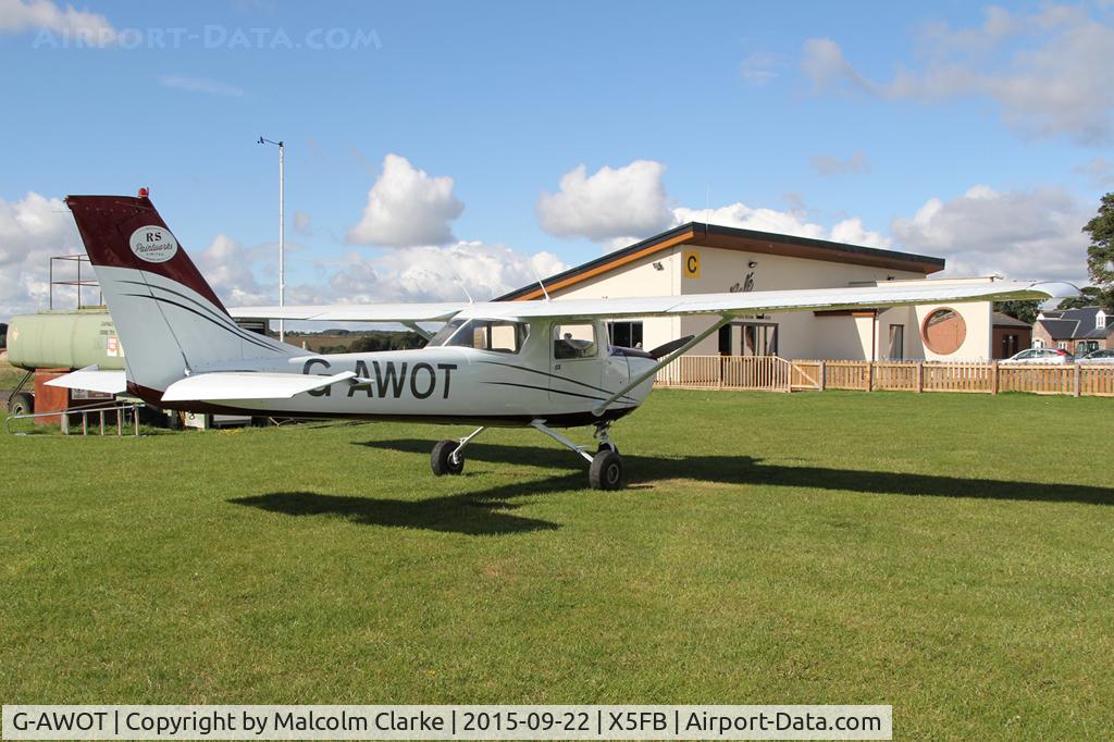G-AWOT, 1968 Reims Cessna F150H C/N 0389, Reims F150H, an airfield resident, Fishburn Airfield, September 22nd 2015.