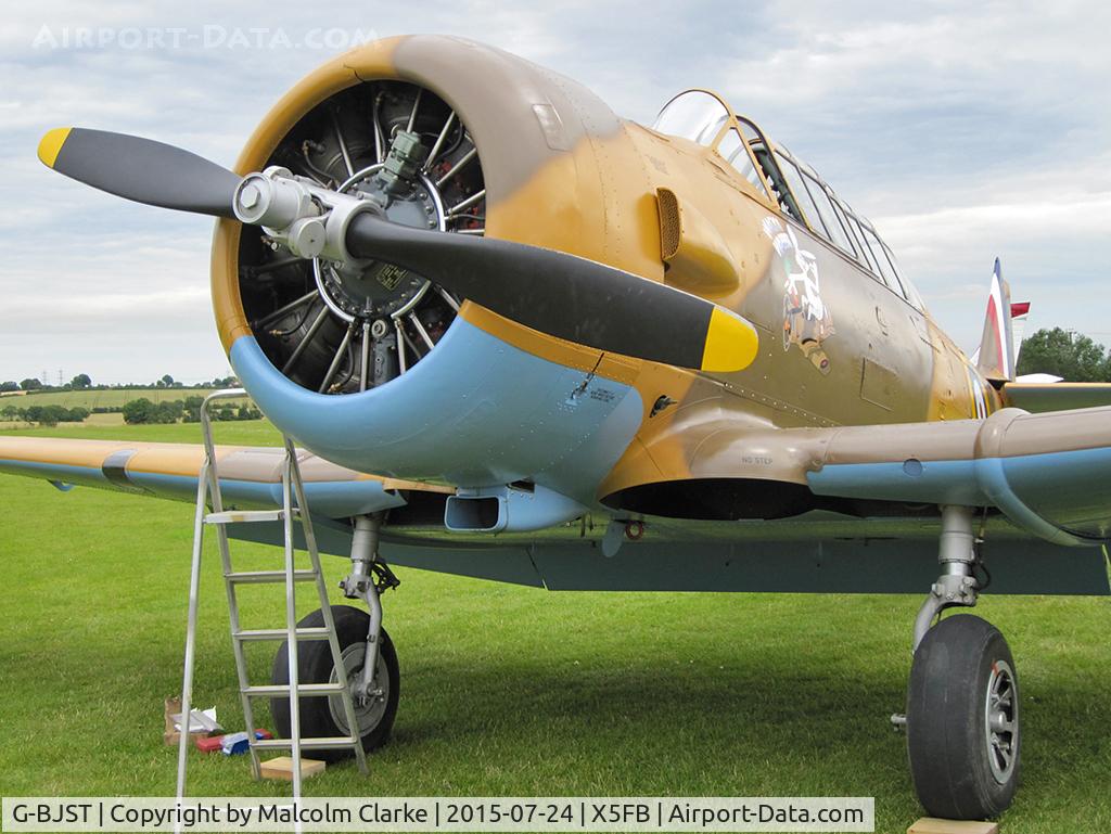 G-BJST, 1953 Canadian Car & Foundry T-6H Harvard Mk.4M C/N 14A-2429, Canadian Car & Foundry T-6H Harvard 4M T-6, Fishburn Airfield, July 24th 2015.