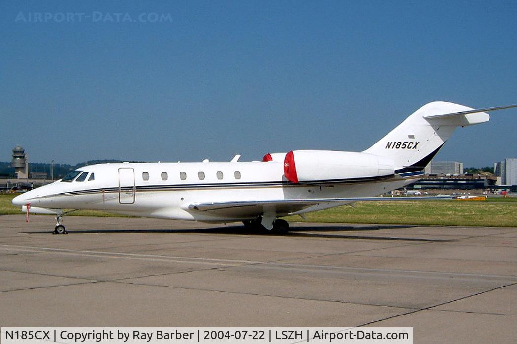N185CX, 2002 Cessna 750 Citation X Citation X C/N 750-0185, Cessna Citation X [750-0185] Zurich~HB 22/07/2004