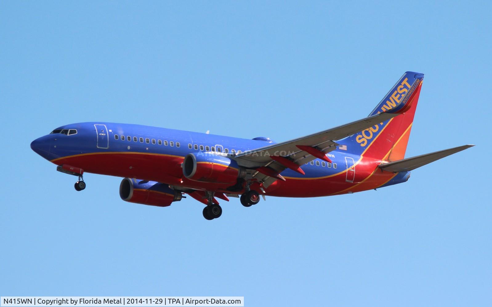 N415WN, 2001 Boeing 737-7H4 C/N 29836, Southwest