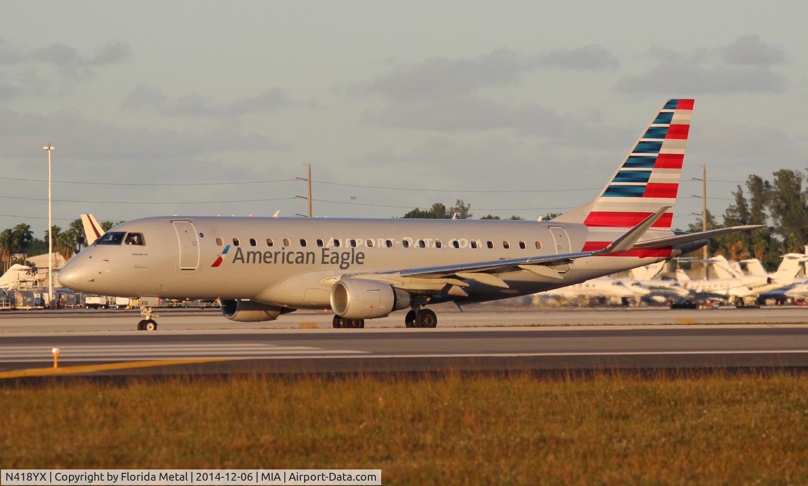 N418YX, 2013 Embraer 175LR (ERJ-170-200LR) C/N 17000383, American Eagle