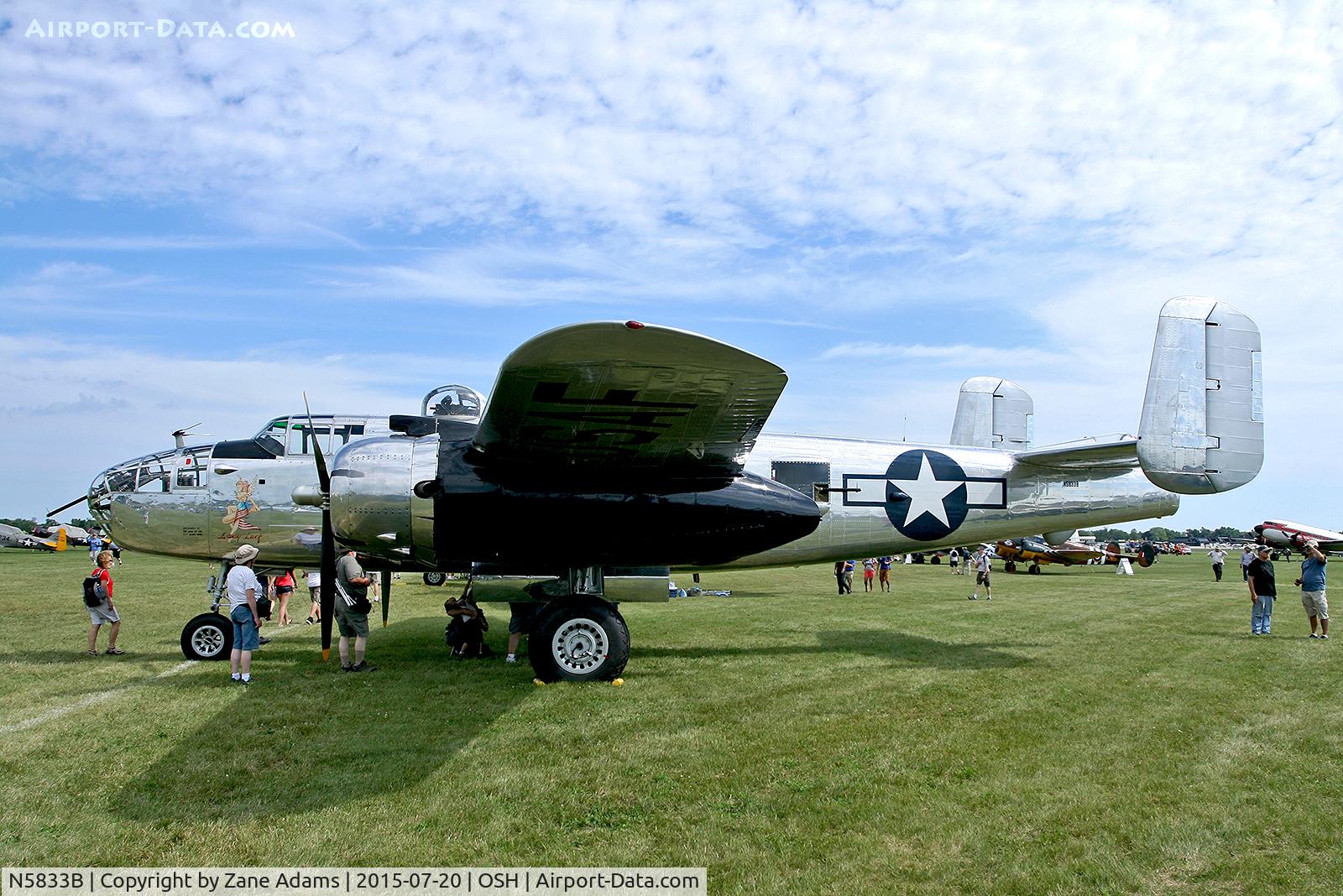 N5833B, 1945 North American B-25J Mitchell Mitchell C/N 108-47735, 2015 - EAA AirVenture - Oshkosh Wisconsin.