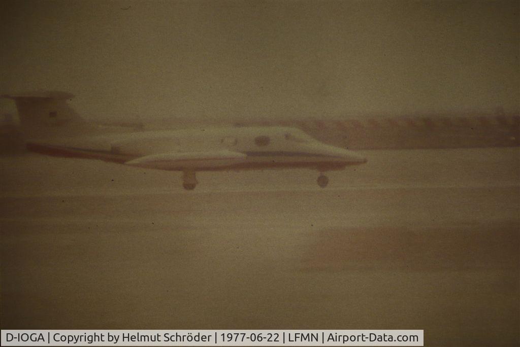 D-IOGA, 1969 Learjet 24B C/N 24B-223, Airport Nice, 1977, myself flying
