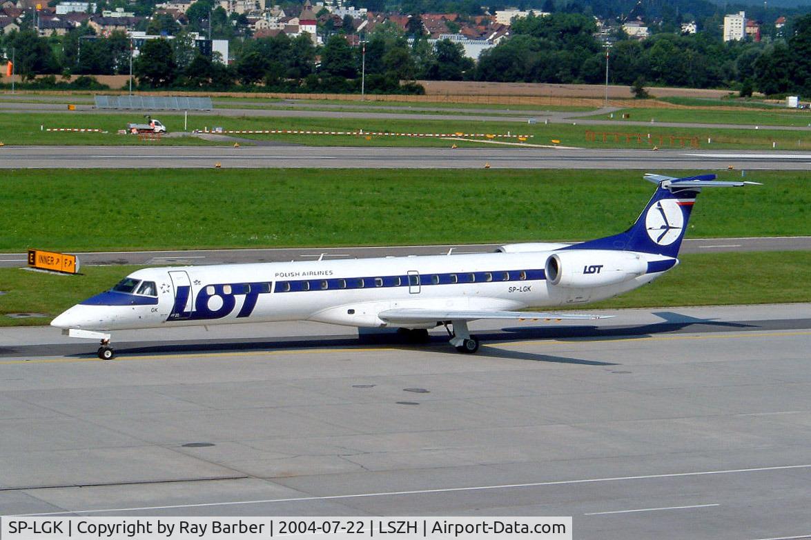 SP-LGK, 2000 Embraer ERJ-145MP (EMB-145MP) C/N 145339, Embraer ERJ-145MP [145339] (LOT Polish Airlines) Zurich~HB 22/07/2004