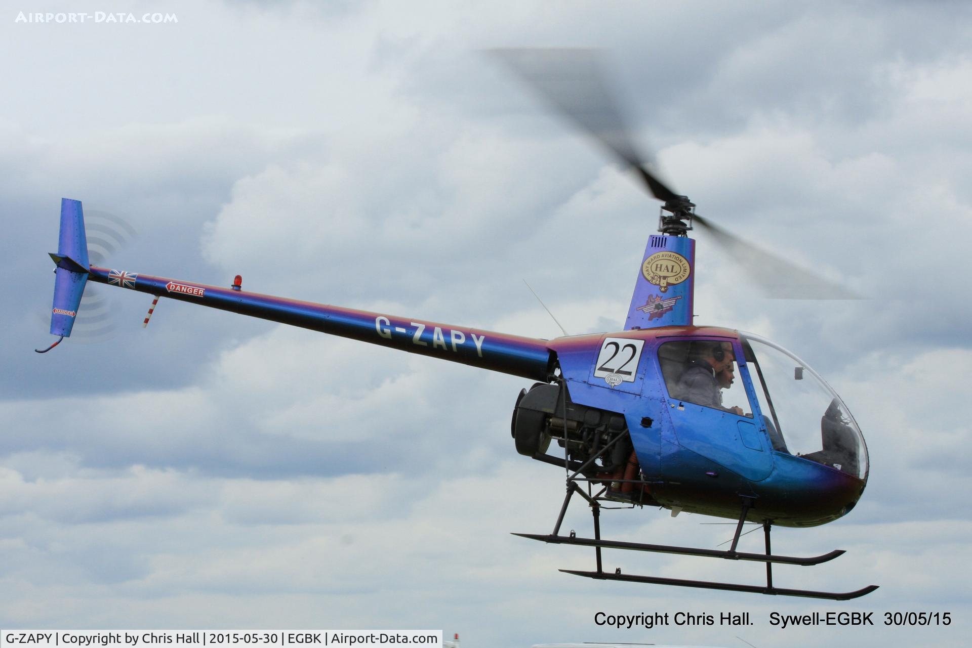 G-ZAPY, 1988 Robinson R22 Beta C/N 0788, at Aeroexpo 2015