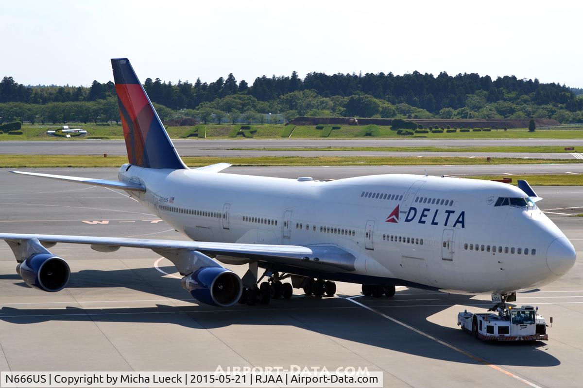 N666US, 1989 Boeing 747-451 C/N 23821, At Narita