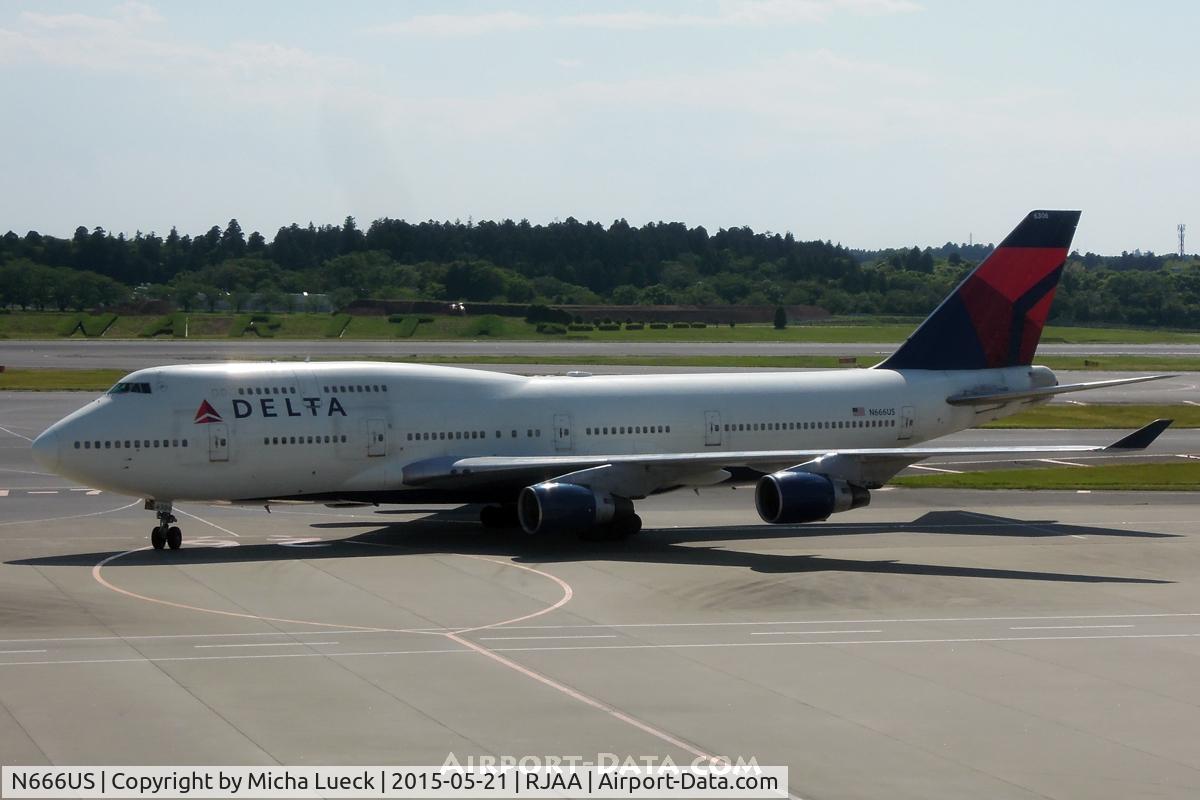 N666US, 1989 Boeing 747-451 C/N 23821, At Narita