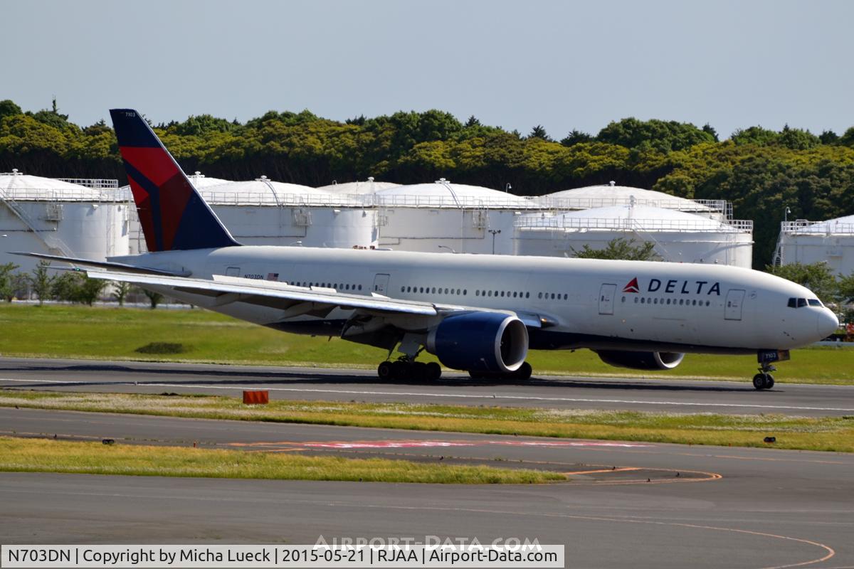 N703DN, 2009 Boeing 777-232/LR C/N 32222, At Narita