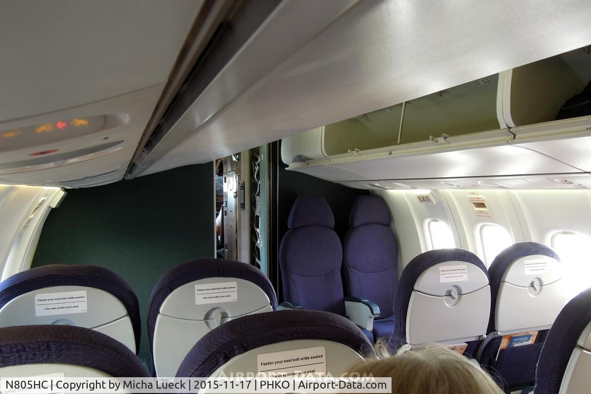 N805HC, 2004 ATR 42-500 C/N 625, Forward view through baggage compartment to cockpit