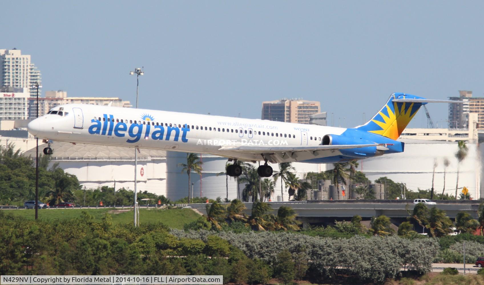 N429NV, 1985 McDonnell Douglas MD-83 (DC-9-83) C/N 49385, Allegiant