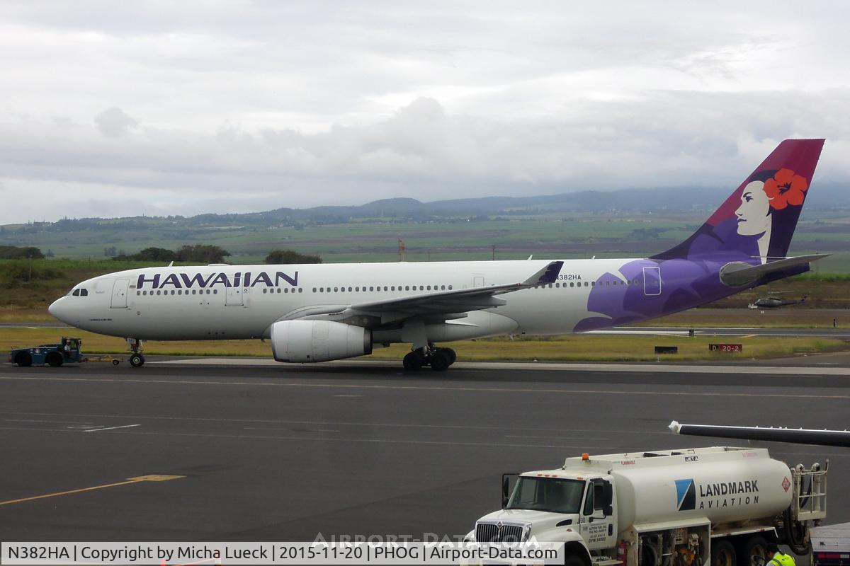 N382HA, 2010 Airbus A330-243 C/N 1171, At Kahului