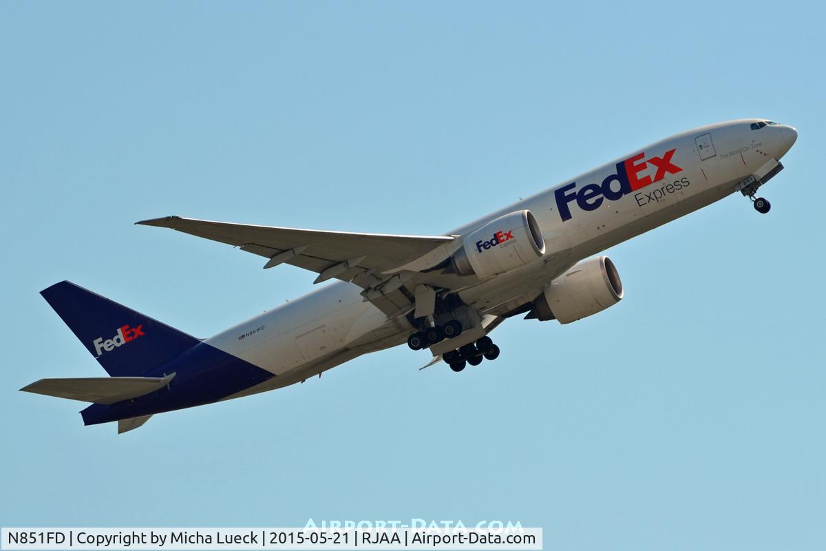 N851FD, 2009 Boeing 777-FS2 C/N 37722, At Narita