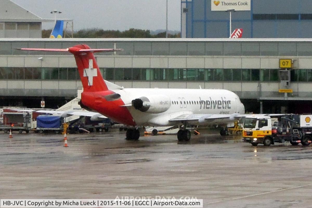 HB-JVC, 1994 Fokker 100 (F-28-0100) C/N 11501, At Manchester