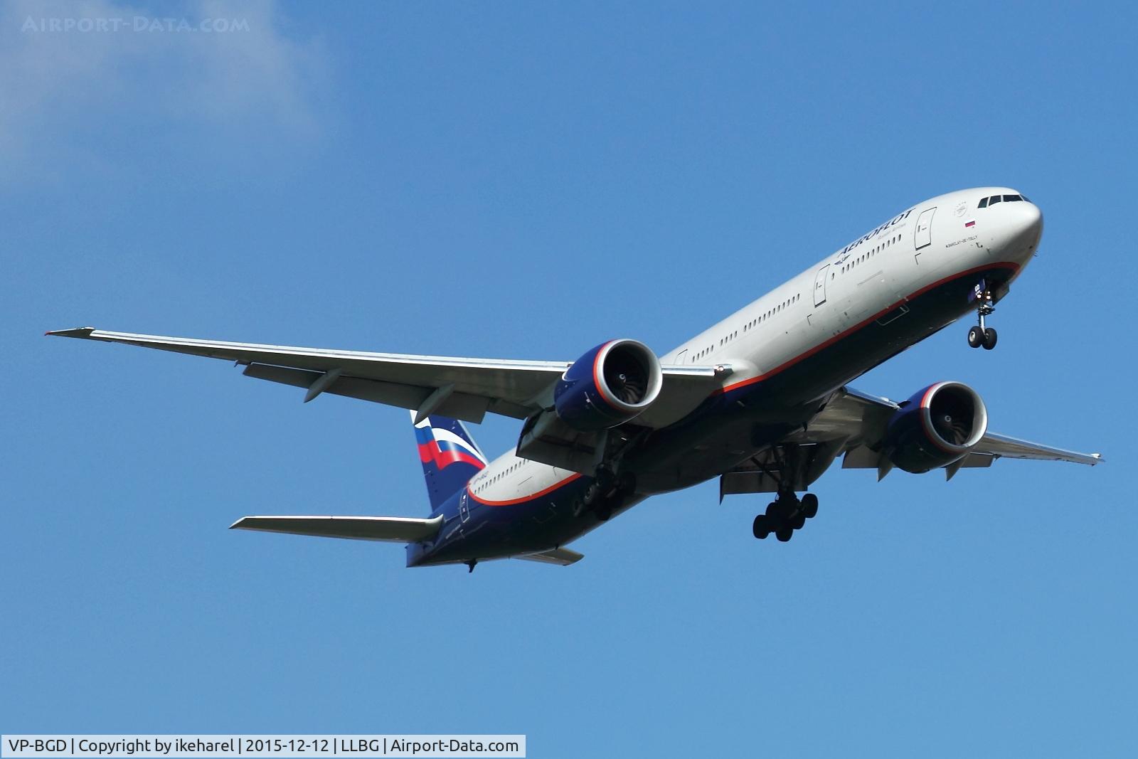 VP-BGD, 2013 Boeing 777-3M0/ER C/N 41681, Flight from Moscow landing on runway 12.