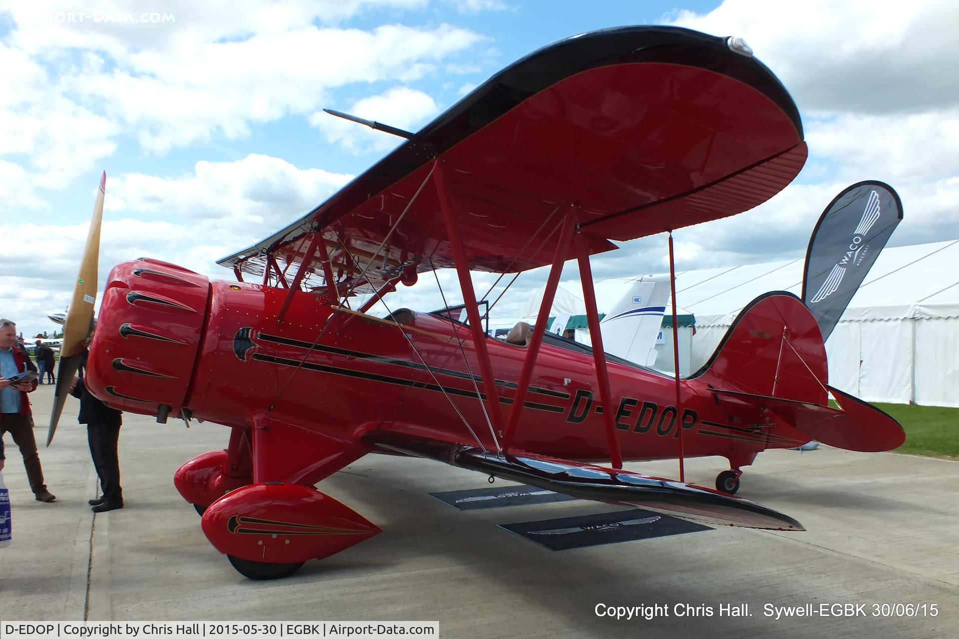 D-EDOP, Waco YMF-F5C C/N F5C-8-137, at Aeroexpo 2015