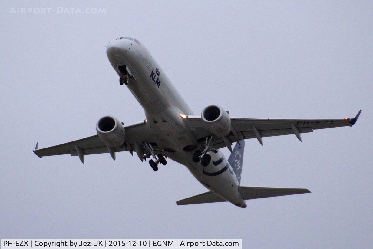 PH-EZX, 2012 Embraer 190LR (ERJ-190-100LR) C/N 19000545, dull morning departure from runway 32 to EHAM,