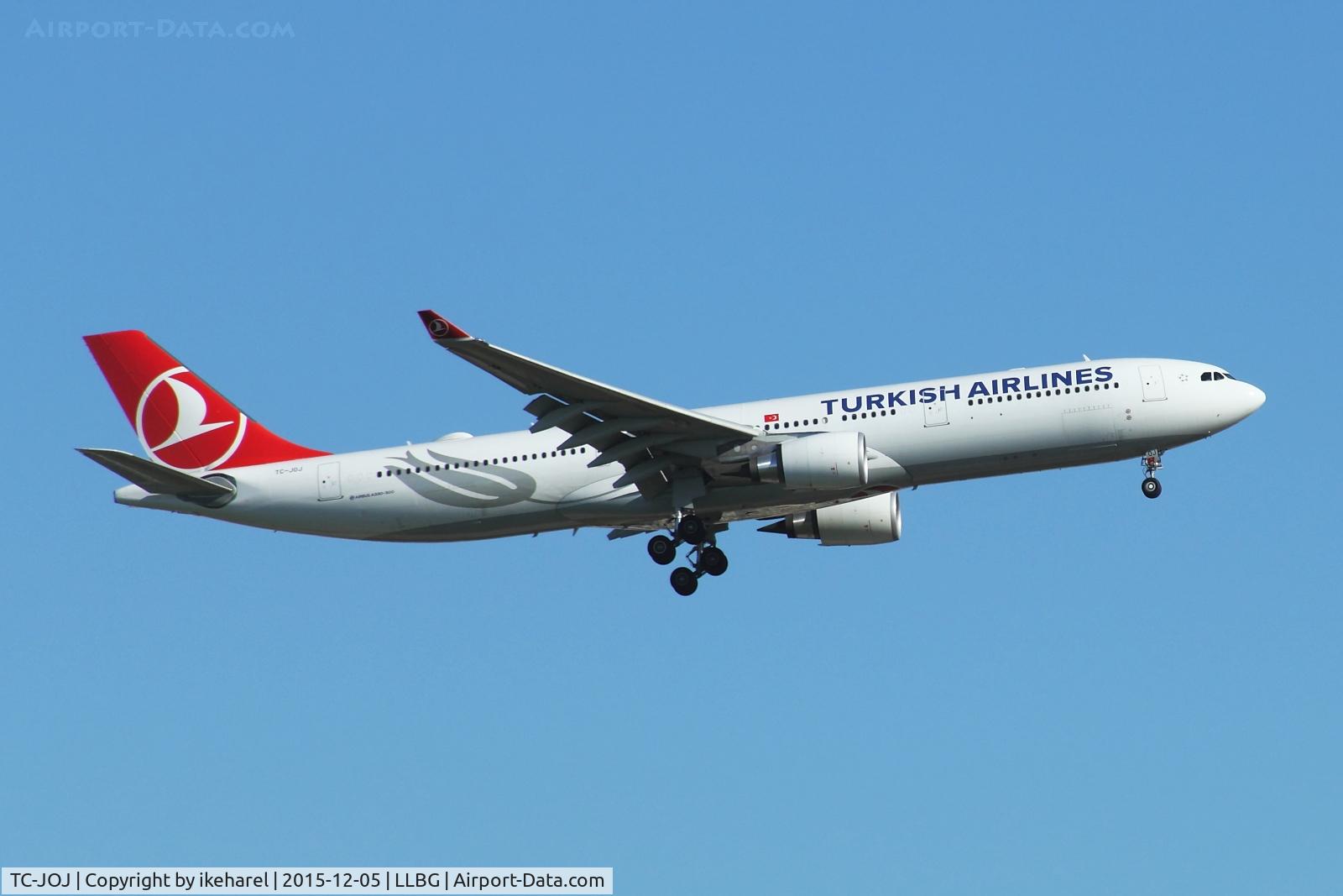 TC-JOJ, 2015 Airbus A330-303 C/N 1640, Flight from Istanbul landing on runway 12.