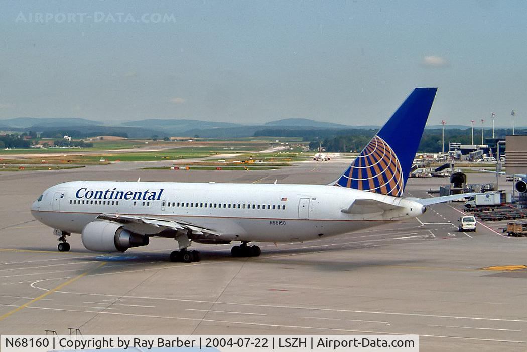 N68160, 2001 Boeing 767-224 C/N 30439, Boeing 767-224ER [30439] (Continental Airlines) Zurich~HB 22/07/2004