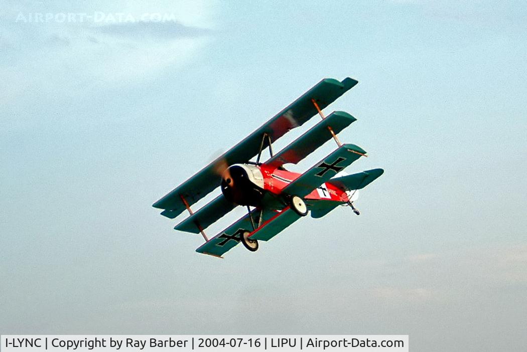 I-LYNC, Fokker Dr.1 Triplane Replica C/N 01/84M, Fokker Dr.1 (replica) [01/84M] Padova~I 16/07/2004