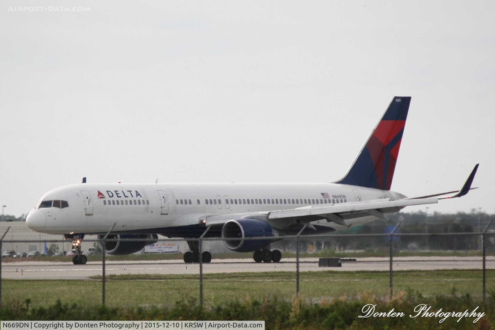 N669DN, 1991 Boeing 757-232 C/N 25142, Delta Flight 1068 (N669DN) arrives at Southwest Florida International Airport following flight from Hartsfield-Jackson Atlanta International Airport
