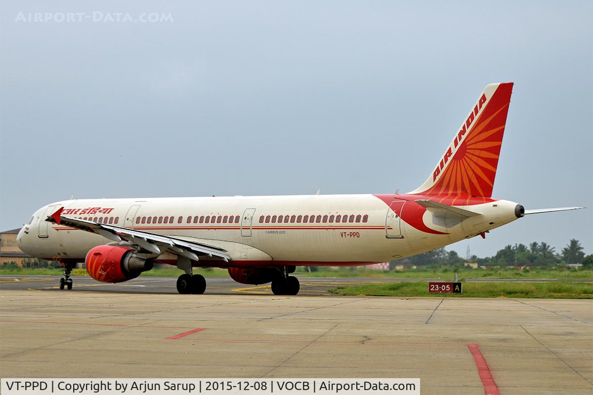 VT-PPD, 2007 Airbus A321-211 C/N 3212, Taxiing out for departure from rwy 05.