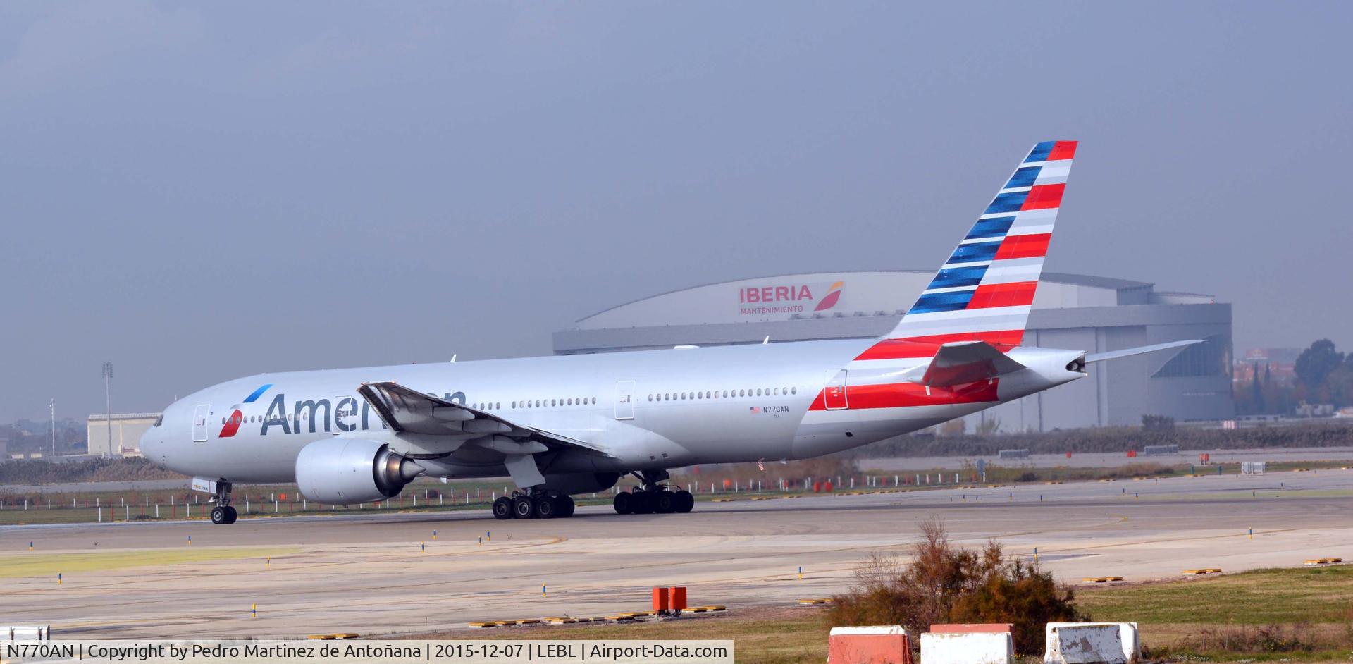 N770AN, 1999 Boeing 777-223 C/N 29578, El Prat -  Barcelona  -  España