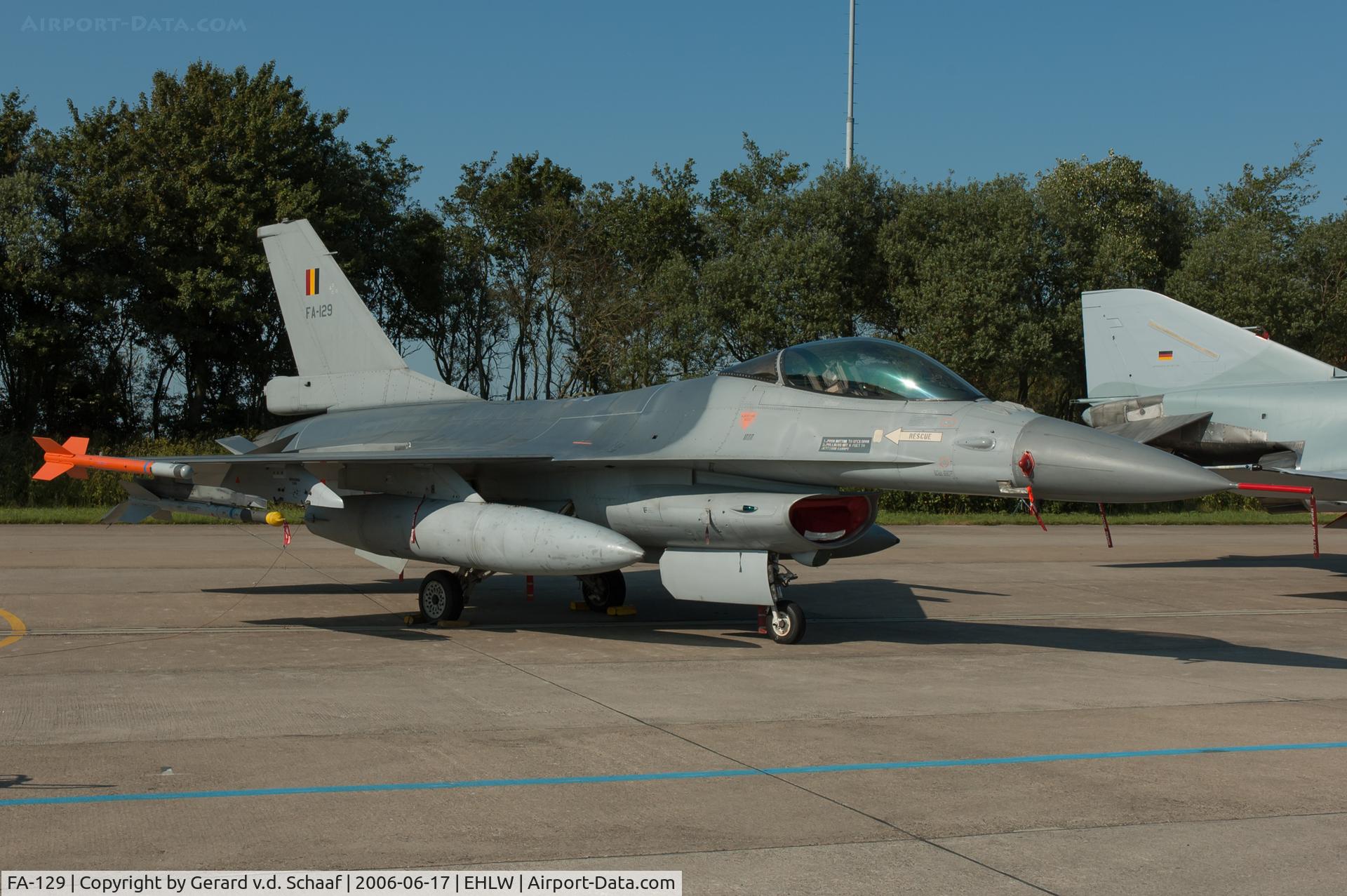 FA-129, 1990 SABCA F-16AM Fighting Falcon C/N 6H-129, Leeuwarden, June 2006