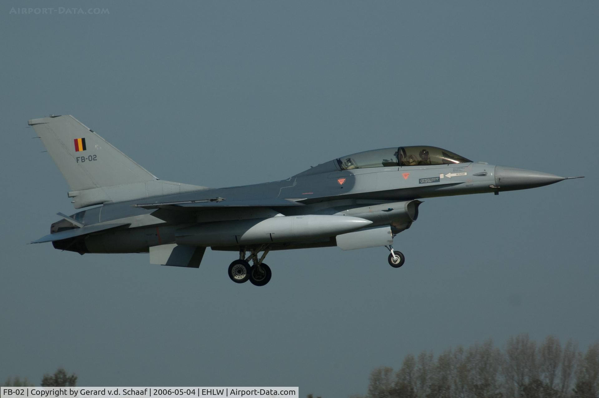 FB-02, 1979 SABCA F-16B Fighting Falcon C/N 6J-2, Leeuwarden, May 2006