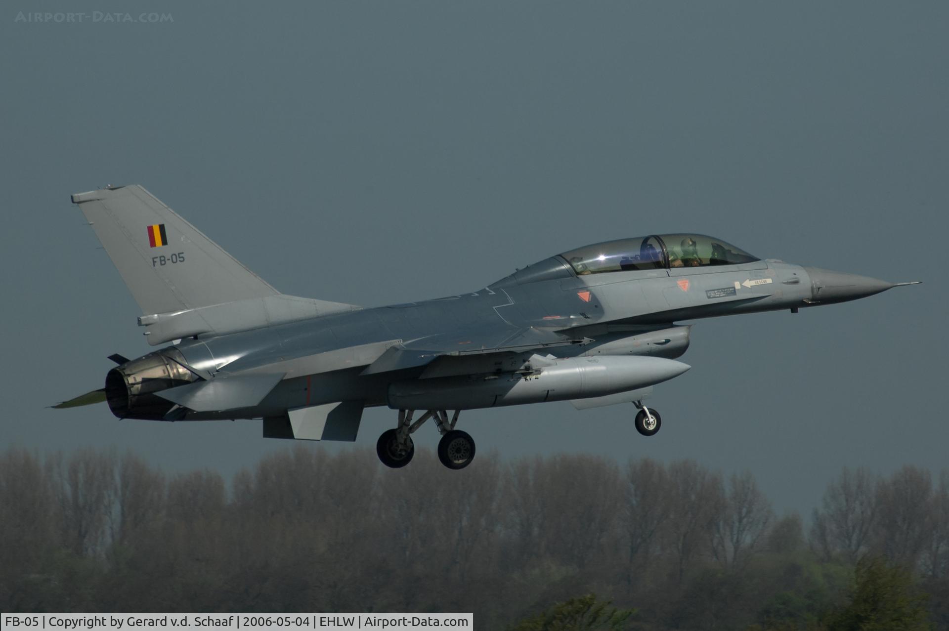 FB-05, General Dynamics F-16BM Fighting Falcon C/N 6J-5, Leeeuwarden, May 2006