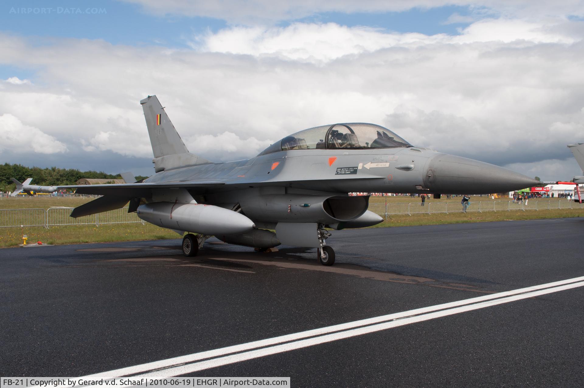 FB-21, General Dynamics F-16B Fighting Falcon C/N 6J-21, Gilze-Rijen, June 2010