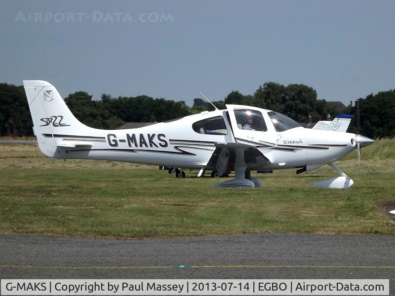 G-MAKS, 2002 Cirrus SR22 C/N 0367, Visitor to EGBO. EX:-N800C.