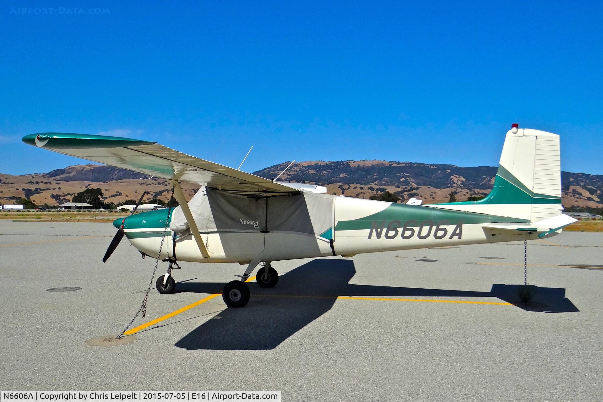 N6606A, 1956 Cessna 172 C/N 28706, Locally-based 1956 Cessna 172 parked at the south tie downs at South County Airport, San Martin, CA.