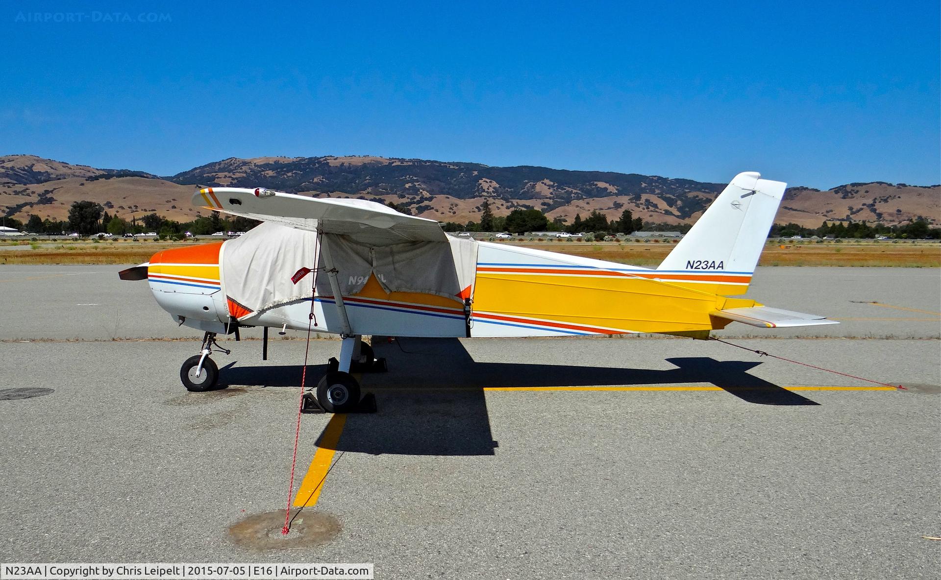 N23AA, 1964 Bolkow Bo-208C Junior C/N 529, Locally-based 1964 Bolkow 208C Junior parked at the south tie downs at South County Airport, San Martin, CA.