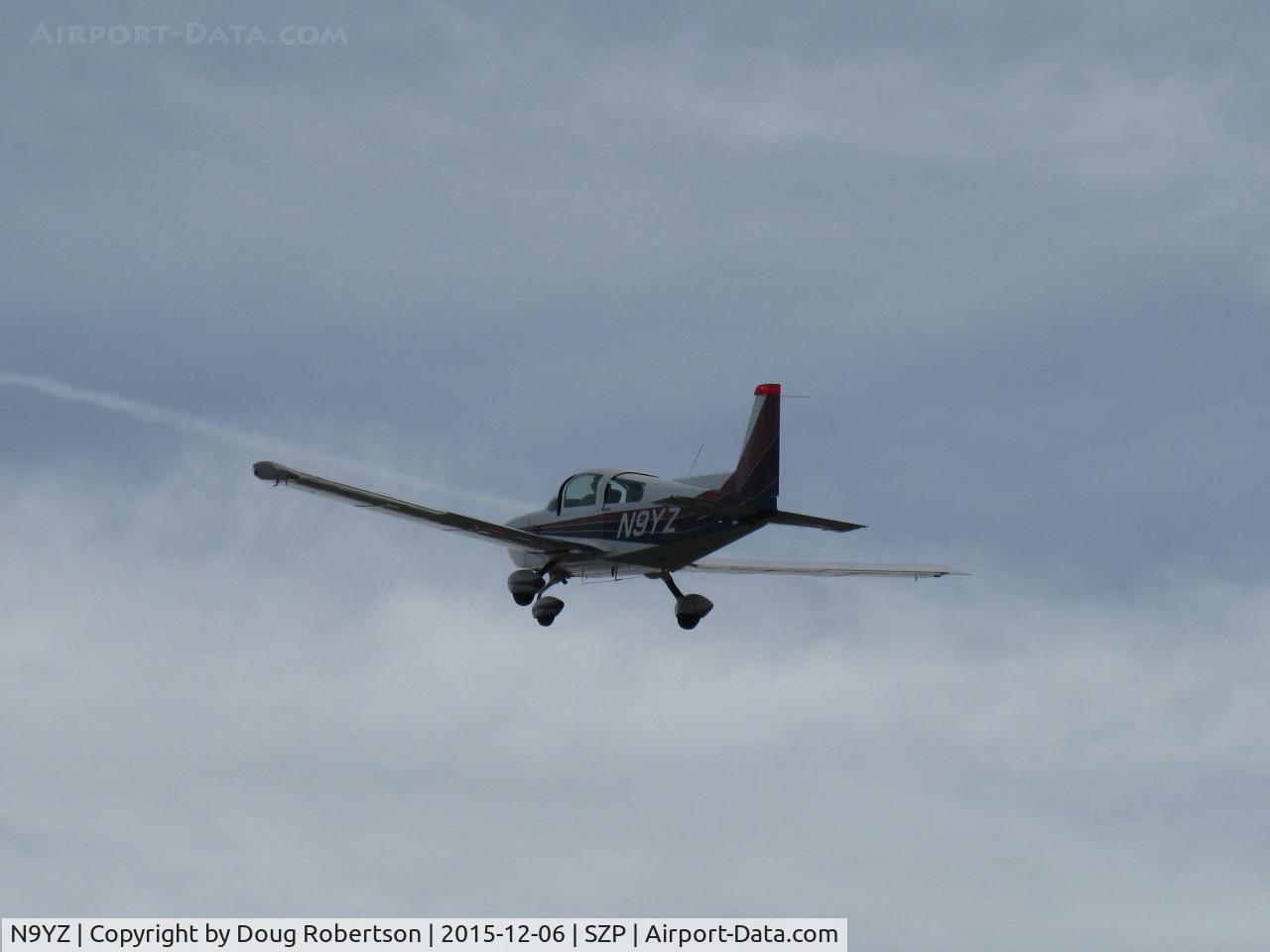 N9YZ, 1975 Grumman American AA-5A Cheetah C/N AA5-0822, 1975 Grumman American AA-5A CHEETAH, Lycoming O-320 150 Hp, takeoff climb Rwy 04, Young Eagles flight