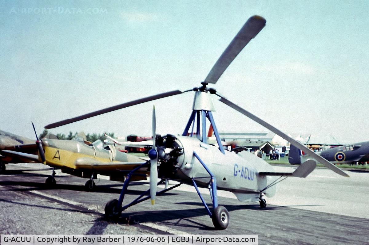 G-ACUU, 1934 Avro 671 Rota I (Cierva C-30A) C/N 726, Avro 671 (Cierva C.30A) [726] Staverton~G 06/06/1976. From a slide.