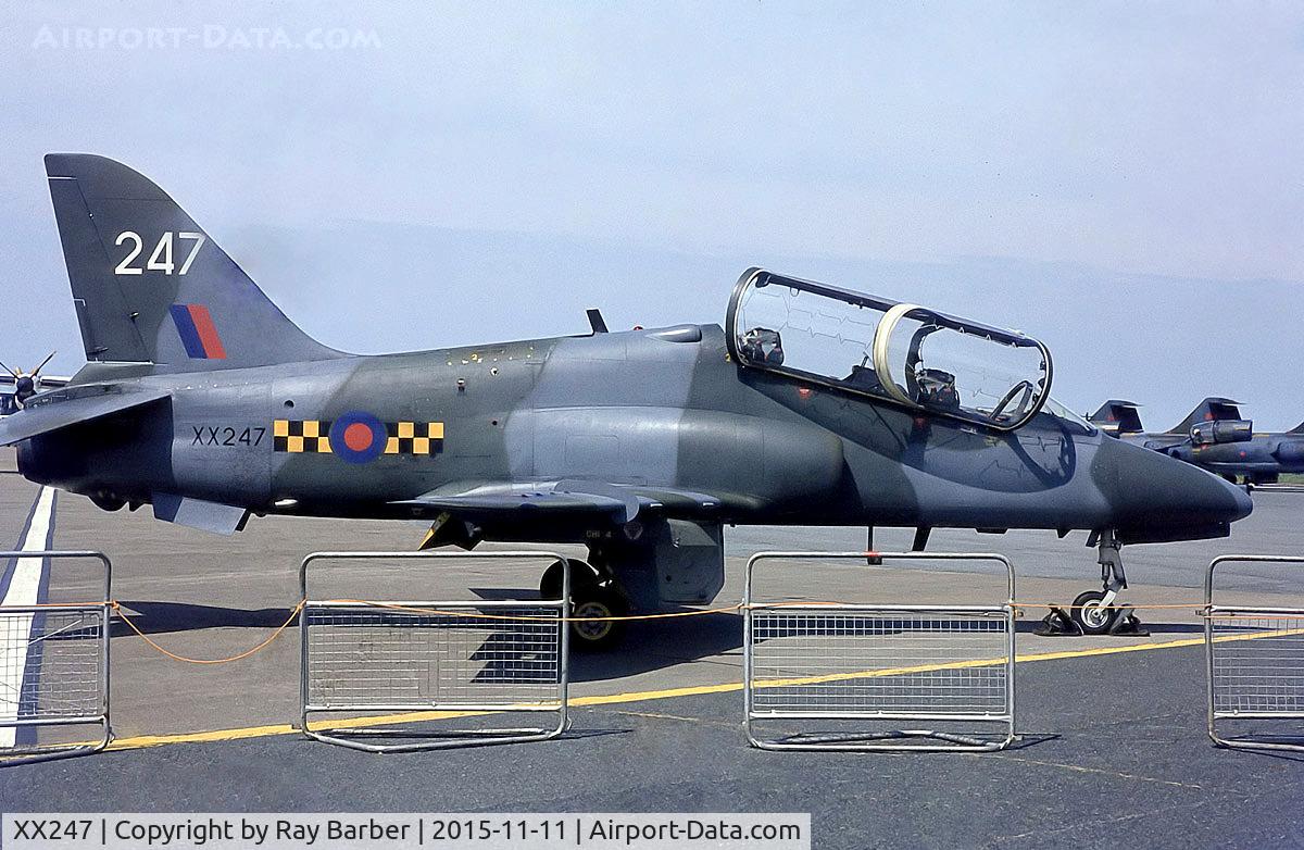 XX247, 1978 Hawker Siddeley Hawk T.1A C/N 083/312083, BAe Hawk T.1A [312083] (Royal Air Force) (Place and date unknown). From a slide.