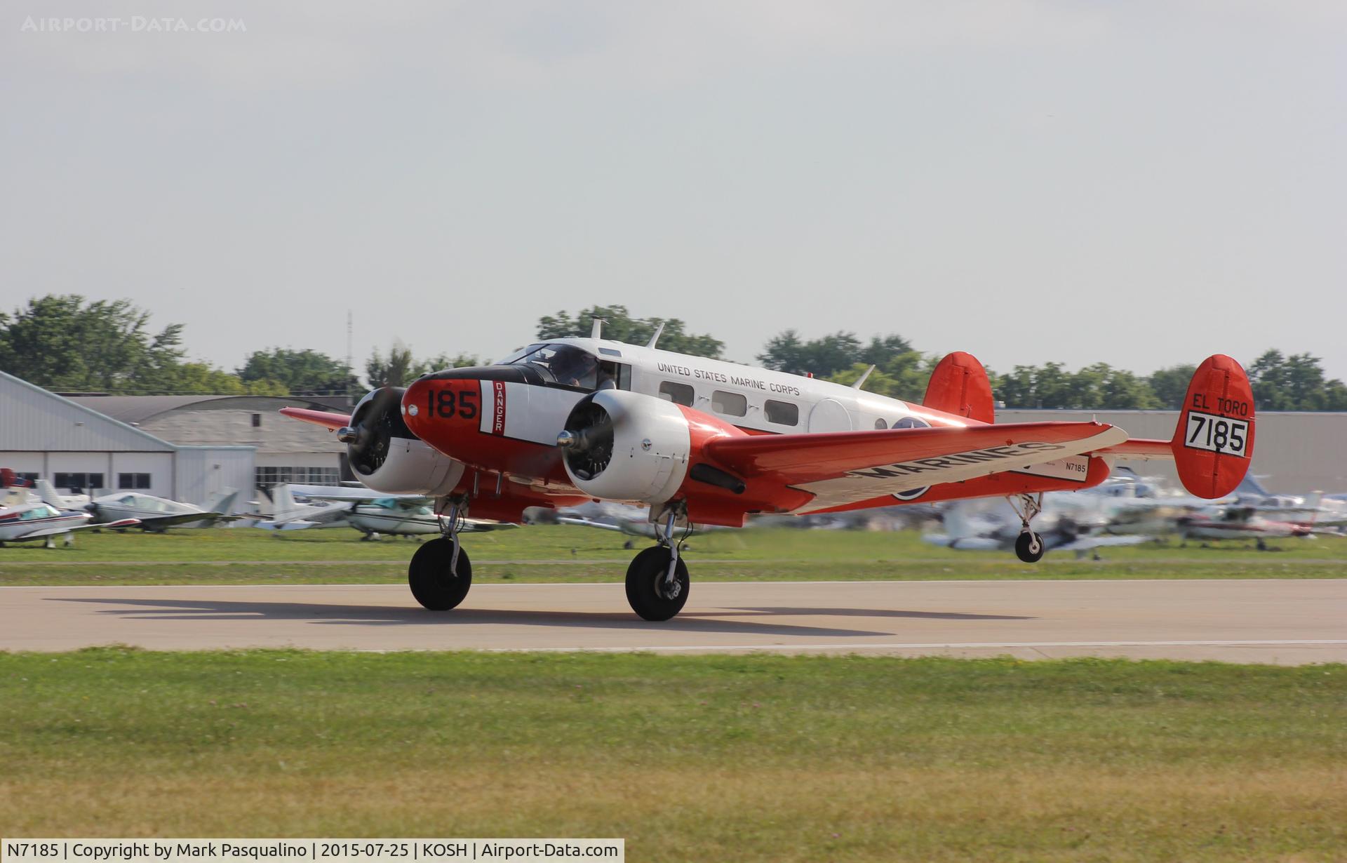 N7185, 1952 Beech Expeditor 3NM (D18S) C/N CA-104, Beech 3NM