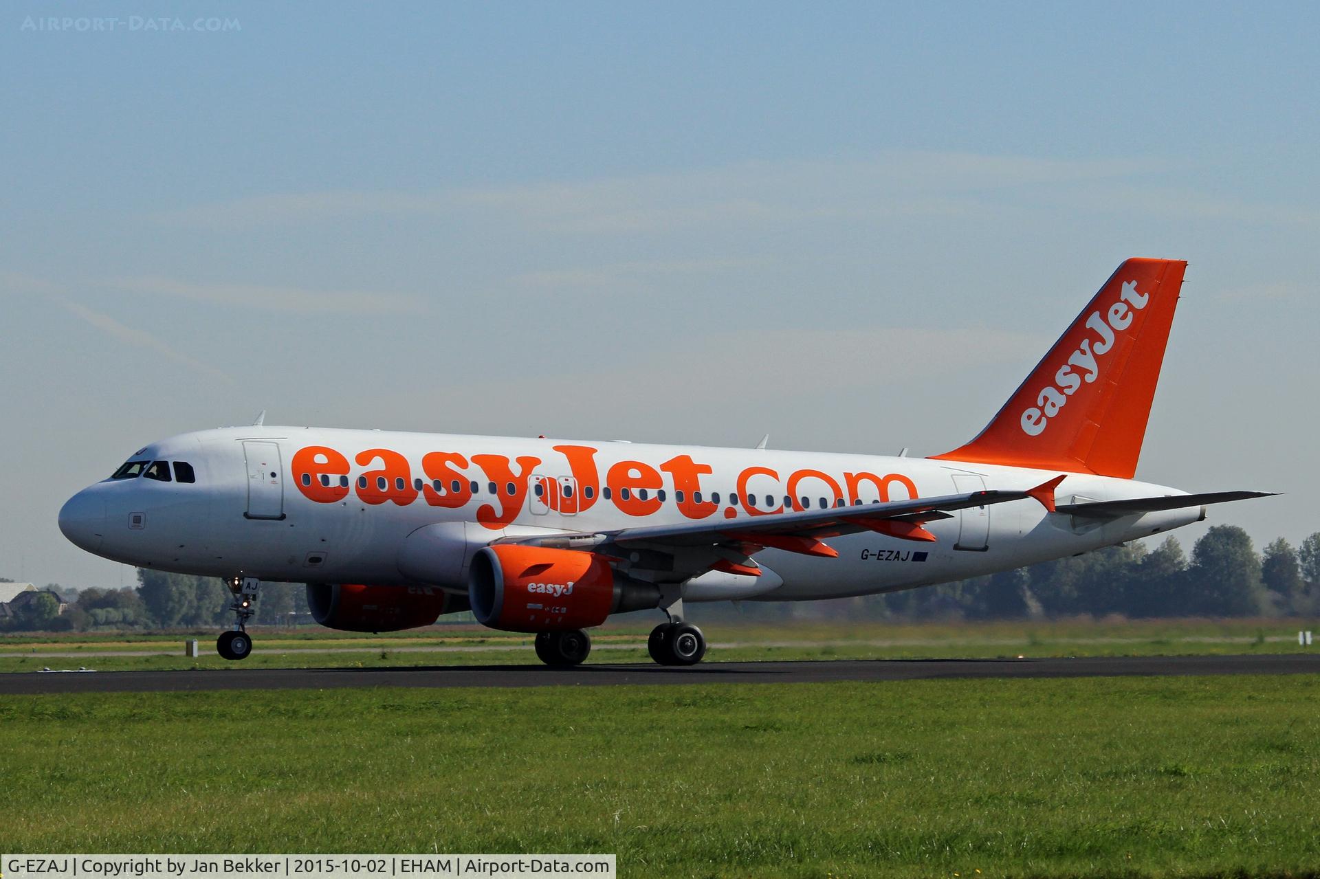 G-EZAJ, 2006 Airbus A319-111 C/N 2742, Departing from Amsterdam, Schiphol