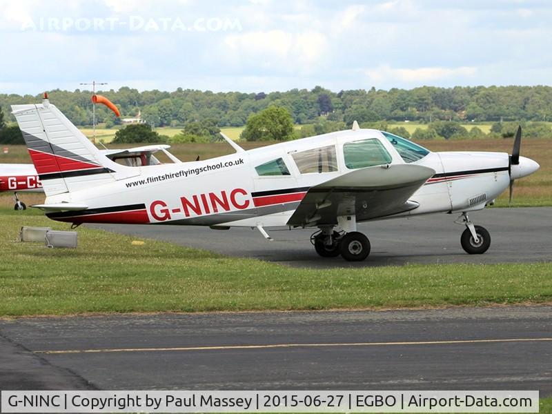G-NINC, 1972 Piper PA-28-180 Cherokee C/N 28-7205016, @ Halfpenny Green. EX:-SE-KVH,N2166T.