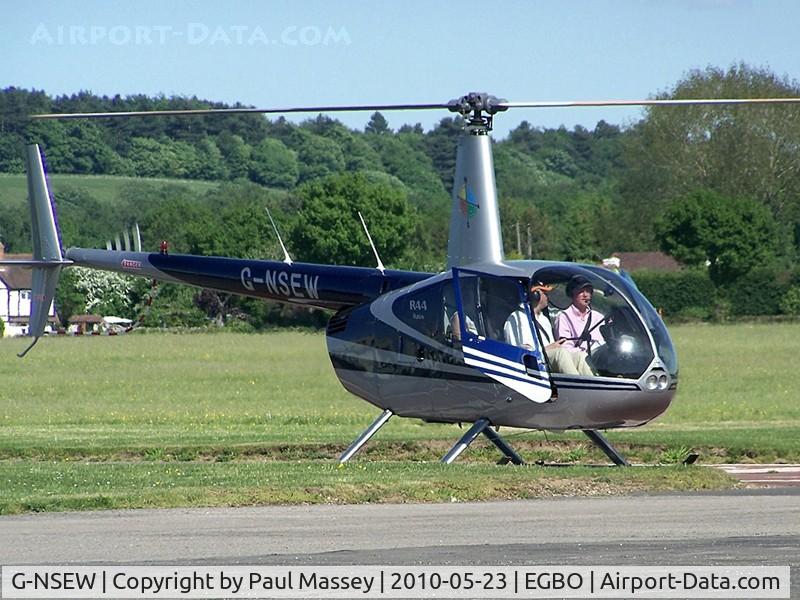 G-NSEW, 1999 Robinson R44 C/N 0615, @ Halfpenny Green.