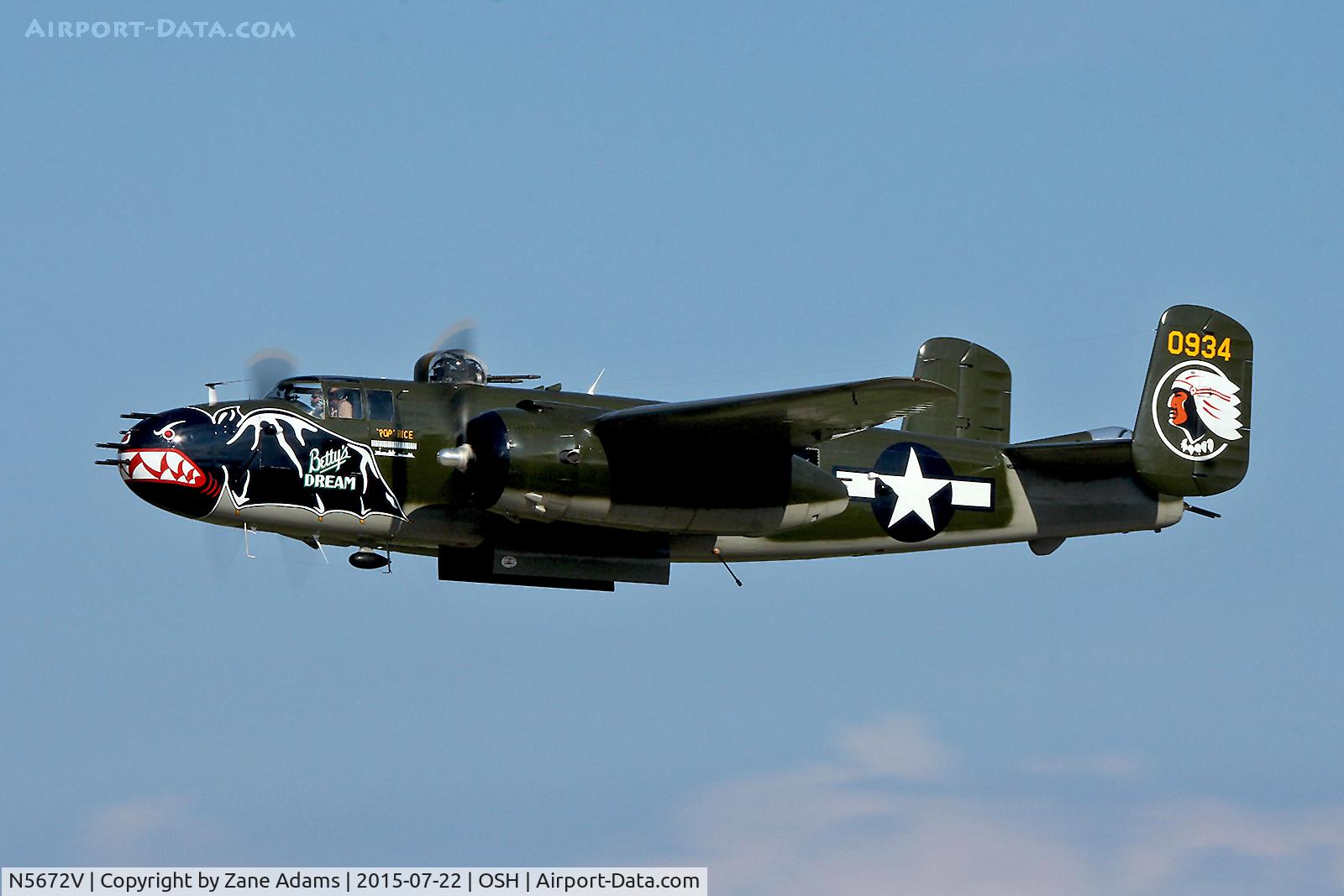 N5672V, 1945 North American B-25J Mitchell Mitchell C/N 108-47686, 2015 EAA AirVenture - Oshkosh, Wisconsin
