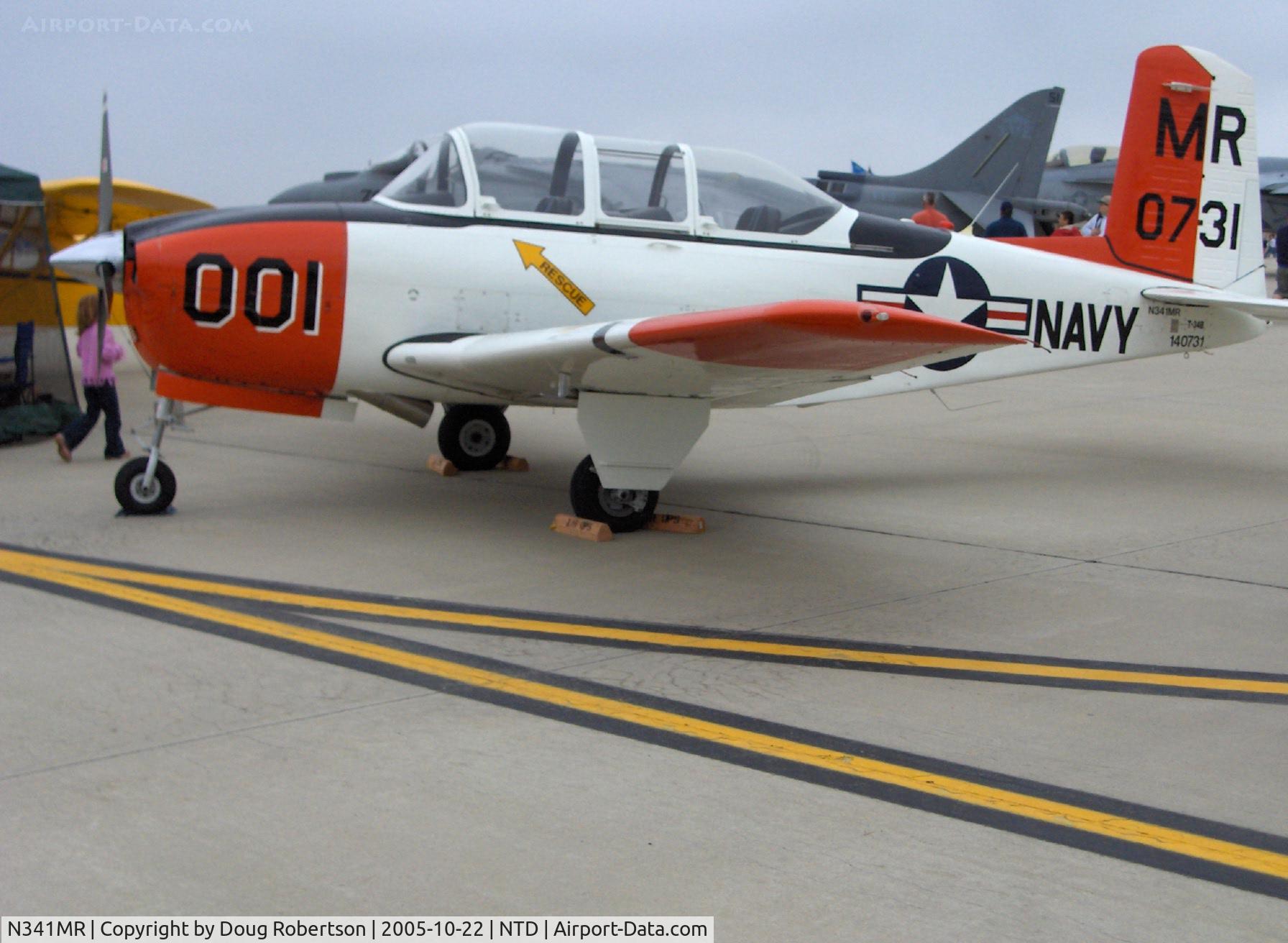N341MR, 1955 Beech D-45 (T-34B) Mentor C/N BG-65, Beech D-45 as T-34B MENTOR, Continental IO-550B 300 Hp upgrade
