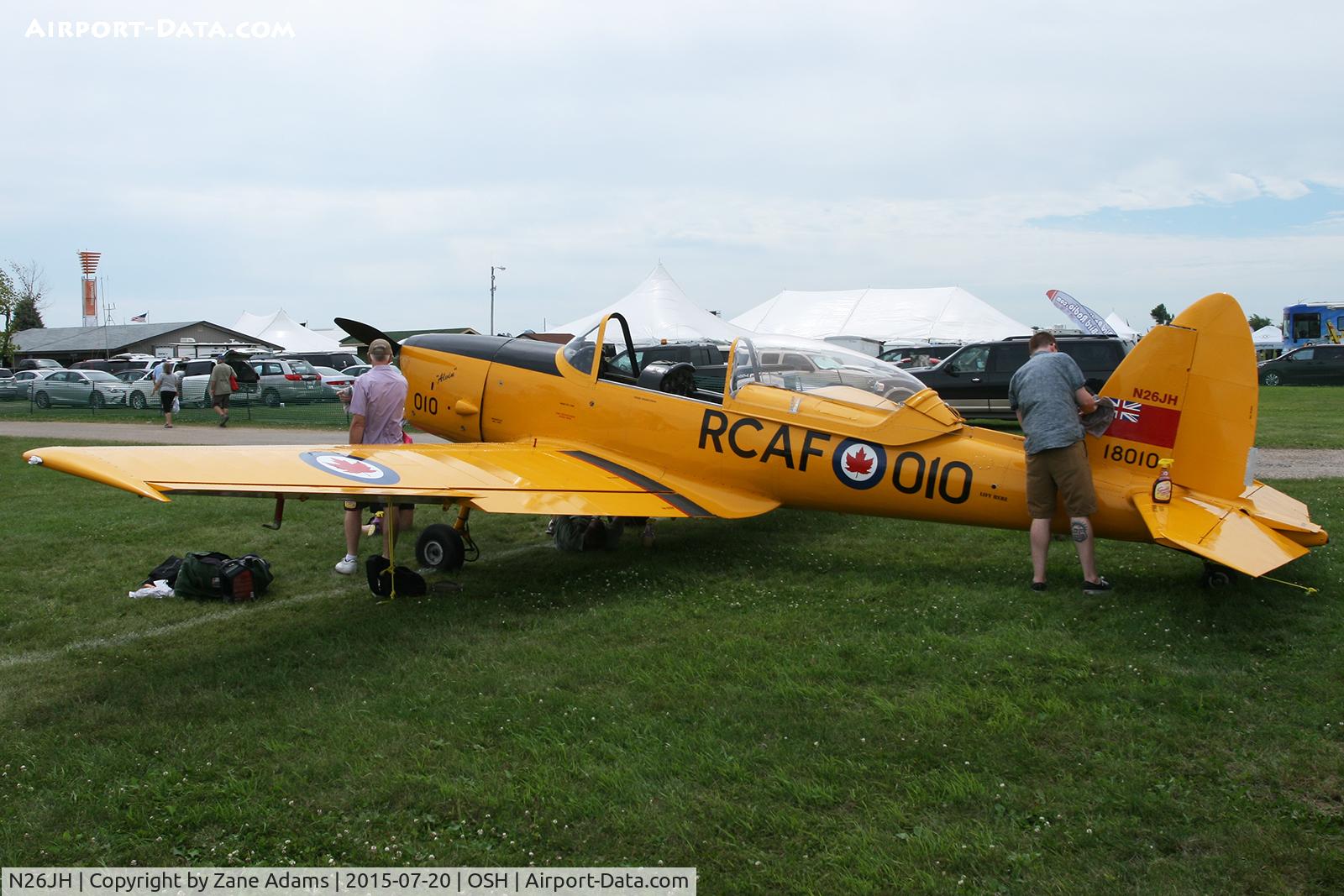 N26JH, 1953 De Havilland DHC-1 Chipmunk 22 C/N C1/0887, 2015 EAA AirVenture - Oshkosh, Wisconsin