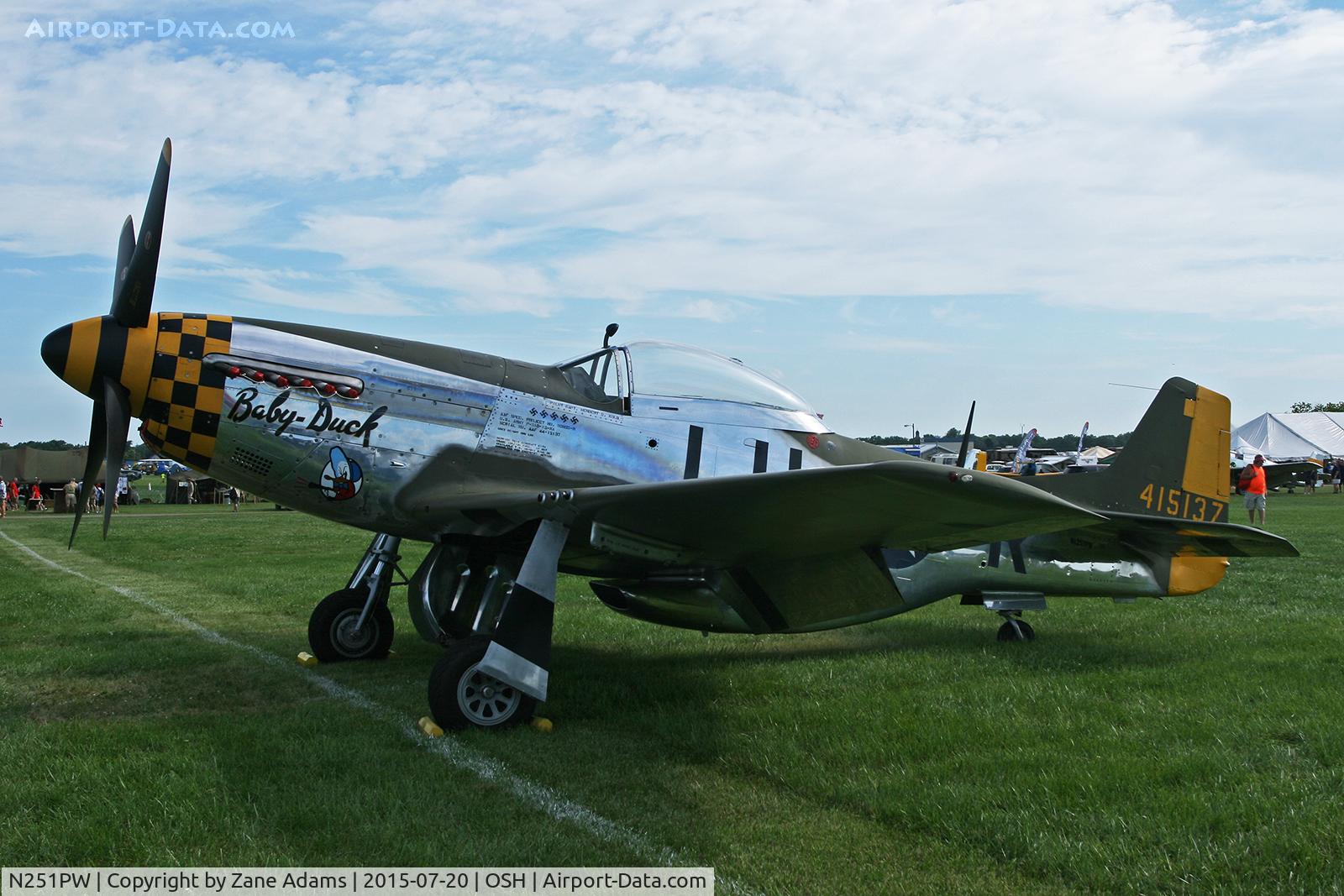 N251PW, 1944 North American P-51D Mustang C/N 122-31945, 2015 EAA AirVenture - Oshkosh, Wisconsin
