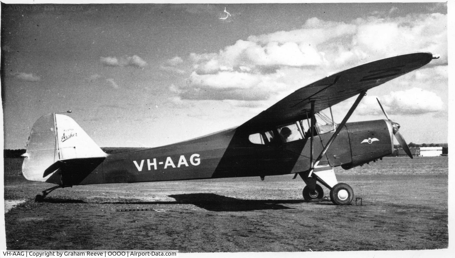 VH-AAG, 1946 Auster J4 C/N 2068, Recently found photograph, hence no information.