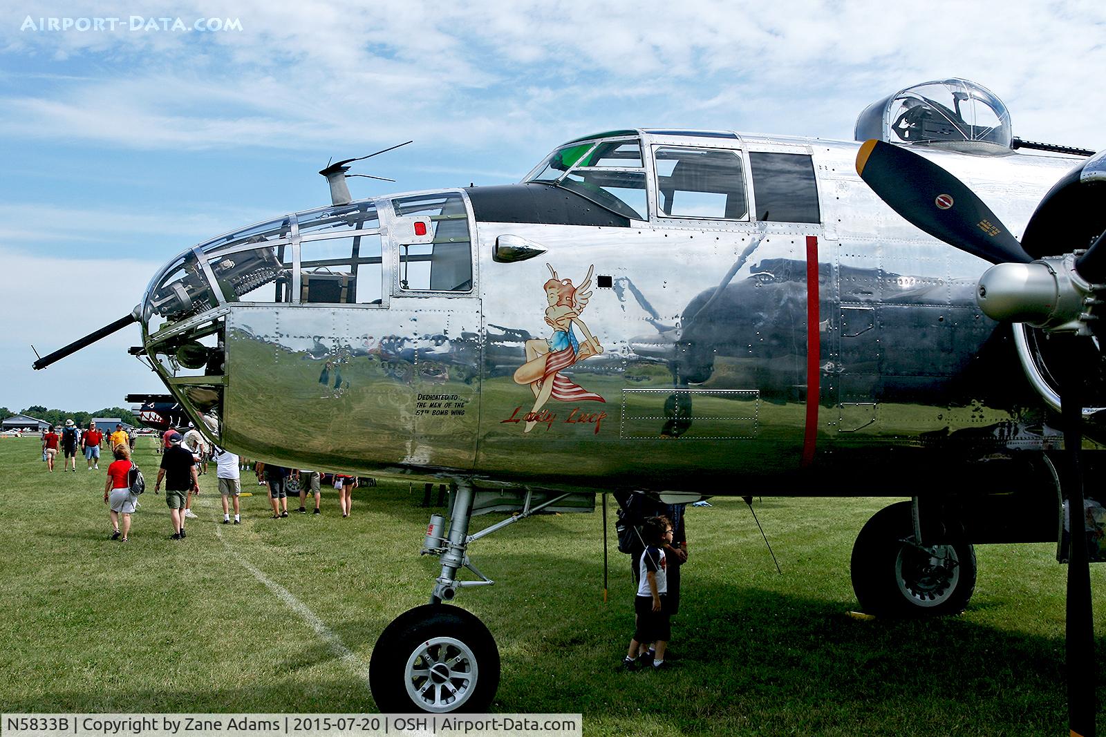 N5833B, 1945 North American B-25J Mitchell Mitchell C/N 108-47735, 2015 EAA AirVenture - Oshkosh, Wisconsin